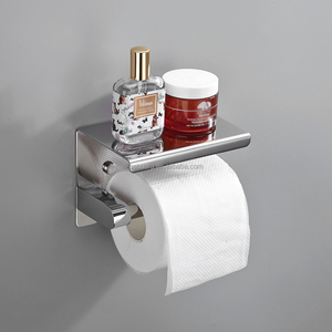 <span class=keywords><strong>Portarotolo</strong></span> da Parete Moderno <span class=keywords><strong>in</strong></span> <span class=keywords><strong>Acciaio</strong></span> <span class=keywords><strong>Inox</strong></span> 304 Ecologico con Mensola Porta Telefono per Bagno, Fornitura Diretta HF - Product Image 3