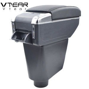 Vtear Per <span class=keywords><strong>Renault</strong></span> Kaptur Captur QM3 bracciolo in pelle USB interfaccia scatola di immagazzinaggio filo rosso auto-styling ABS bracciolo <span class=keywords><strong>accessori</strong></span> - Product Image 4