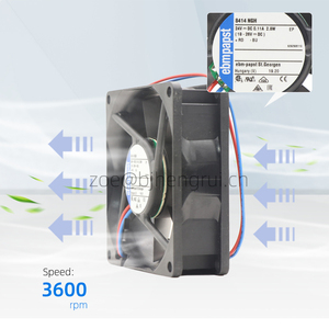 Ventilador Axial ebmpapst 8414NGH 24V DC 8cm 8025 80x80x25mm 114mA 2.8W 3600RPM con Rodamiento de Bolas para Equipos e Instrumentos de Alta Gama - Product Image 3