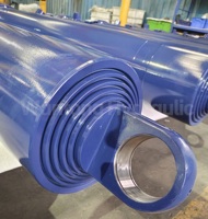 Cylindre hydraulique télescopique à simple effet de type FE avec traitement anti-corrosion pour une durabilité à long terme