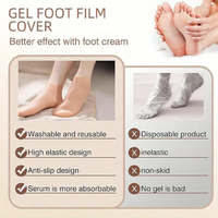 1 paire de chaussettes en silicone pour le soin des pieds pour femmes, chaussettes hydratantes et anti-fissures pour les talons, adaptées aux talons secs et gercés