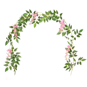 Fleurs artificielles de glycine Hua Qianyun, 2 m de lianes en soie suspendues pour la décoration de mariage et de la maison - Product Image 3