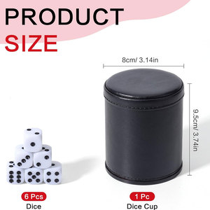 Copa de Dados Clásica Hecha a Mano de Cuero PU Premium con Forro de Terciopelo Suave para Juegos de Casino, Entretenimiento en Bares y Noches de Juego en Familia - Product Image 6