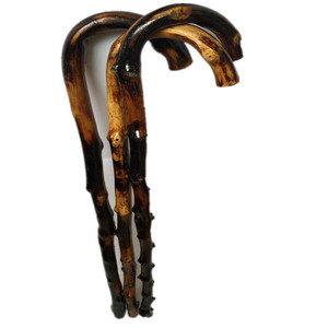 Bâton de marche en rotin naturel à base de plantes, épais, noir, 2,3-2,8 cm, pour personnes âgées, aide à la marche - Product Image 5