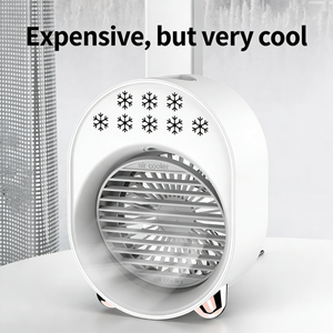 2400mAh Rechargeable Portable <b>Table</b> Fan Water Cooling Fan with Color Led Conditioner Fans - Product Image 3
