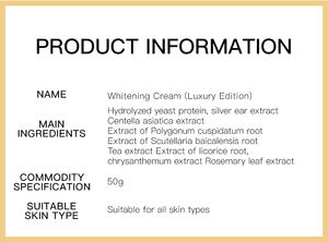 OEM ODM Hydratant éclaircissant végétalien naturel à 7 ingrédients pour la matité et les taches brunes - Product Image 6