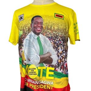 Camiseta de Poliéster Sublimada para Hombre, Cuello Redondo, Impresa, Económica, Ecológica, de Secado Rápido, para Campañas, Eventos Políticos y Rallyes - Product Image 1