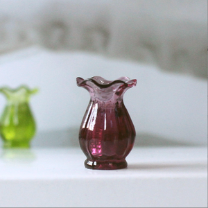 1/6 1/12 गुड़िया घर सिमुलेशन लघु मिनी कांच फीता फूलदान मॉडल सजावट - Product Image 5