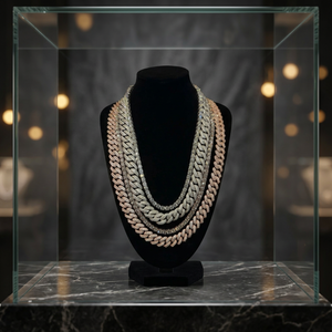 Collier chaîne cubaine en argent 925 avec moissanite, style hip-hop, robuste et serti de pierres, pour hommes et femmes - Product Image 3
