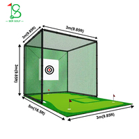 Vente chaude Intérieur Golf Pratique Conduite Net Frapper Cage Simulateur Golf Net Équipement D'entraînement De Golf Frapper Cage