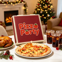 Boîte à pizza pratique en aluminium anti-déformation SP4835 avec revêtement en feuille d'aluminium