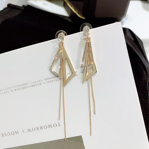 Boucles d'oreilles clous en cristal JC, diamant brillant, pour femmes, boucles d'oreilles en strass, style chandelier - Product Image 4