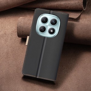 Étui de protection antichoc et antivol en TPU+PU avec blocs de couleur, fonction portefeuille et porte-cartes RFID pour Redmi Note – Style professionnel - Product Image 3