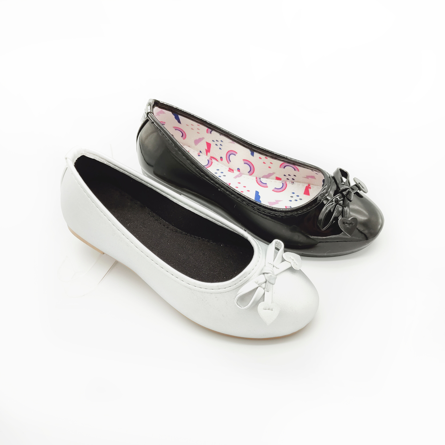 Новые стильные милые элегантные детские танцевальные туфли с бантом, туфли-лодочки из искусственной кожи для девочек, повседневная обувь без шнуровки