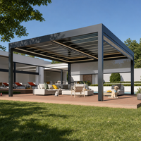 Pergola moderne en aluminium à lames orientables pour jardin et extérieur, disponible en 3x3, 3x4, 4x3, 4x4, 4x5, 4x6, 6x3, 6x4, 6x5m – Fournisseur de pergolas en aluminium