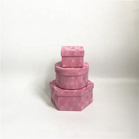 Coffret en velours de haute qualité, combinaison de formes multiples, ensemble de 3 pièces, boîte cadeau d'anniversaire, boîte à fleurs en velours pour la Saint-Valentin