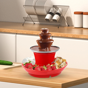 <span class=keywords><strong>Fontaine</strong></span> électrique à fondue au <span class=keywords><strong>chocolat</strong></span> 3 couches DIY fait à la main avec fruits/noix/friandises Plateau de service 35W pour mariages fêtes d'<span class=keywords><strong>anniversaire</strong></span> - Product Image 1
