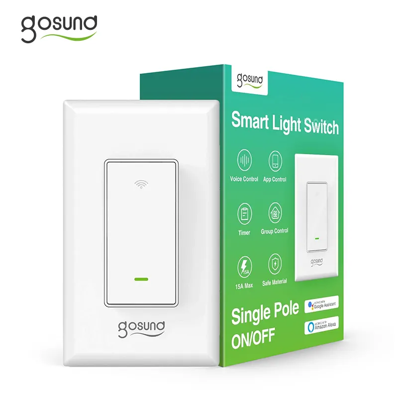 Smart Home Devices Control Via Tuyasmart,Home Smart Switch,Electric Home Automation White Wall Smart Switches