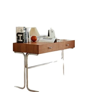 Solid Wood <b>Desk</b> Nordic Minimalist Style 110x55x75 Cm With Drawer For Bedroom Office Writing Table - Product Image 3