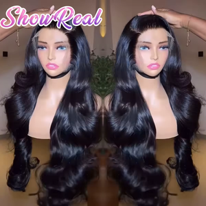 无胶高清透明蕾丝假发真人发原生发角质层对齐13x4蕾丝前假发女式批发 - Product Image 3