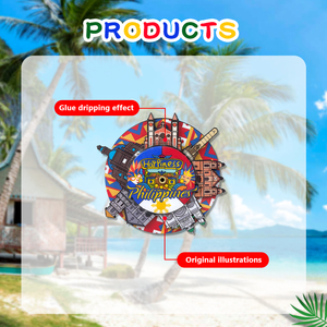 แม่เหล็กติดตู้เย็นลายไทยแบบกำหนดเอง พร้อมพระราชวังวังกรังด์ พระพุทธรูปมรกต วัดอารุณ วัดโพ และอาหารไทย ของที่ระลึกสำหรับนักท่องเที่ยว ครบวงจรในที่เดียว - Product Image 6