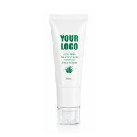 Scrub Wajah Pembersih Asam Salisilat Lidah Buaya Tanpa Logo 50g, Eksfoliasi Lembut, Membersihkan, Menghaluskan, Mencerahkan, Membersihkan Secara Mendalam