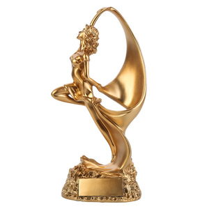 Estatua <span class=keywords><strong>de</strong></span> Mujer Dorada, Figura <span class=keywords><strong>de</strong></span> <span class=keywords><strong>Dama</strong></span> Bailando, Escultura Artística, Trofeo, Decoración Moderna <span class=keywords><strong>de</strong></span> Escritorio, Regalo Coleccionable, Venta al Por Mayor - Product Image 4