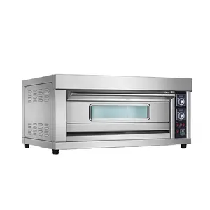 Equipo de cocina Industrial, horno eléctrico de Control de temperatura para pastel de pan con horno de Pizza temporizado