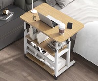 Sofa Portabel untuk Rumah, Meja Samping Tempat Tidur, Meja Kerja yang Dapat Disesuaikan, Meja Laptop dengan Lapisan Penyimpanan