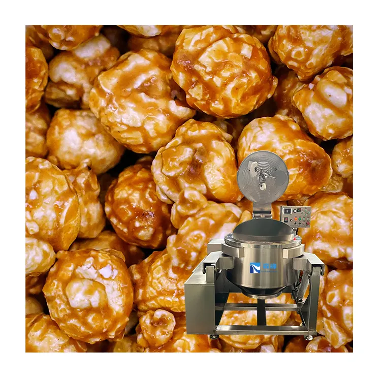 Hot Sale Industrial Sweet Flavor Caramel Popcorn Making Machine Gas Mushroom Popcorn Maker Machine