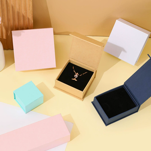Elegant <b>Red</b> Jewelry <b>Box</b> with Sponge Lining for Necklace and Earrings Storage Rectangle Lid Closure Packaging - Product Image 5