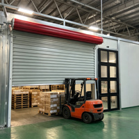 Porte à enroulement automatique de haute qualité en acier galvanisé, porte coupe-feu pour usines et centres logistiques
