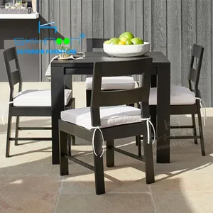 Lüks alüminyum kare masa sıcak satış son tarzı açık yemek masası sandalye Modern bahçe mobilya açık (41029)