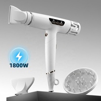 Appareil de coiffage ionique intelligent pliable léger haute puissance 1800W, sèche-cheveux à grande vitesse avec écran LED