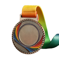Médaille de sport en métal personnalisée sans minimum, médaille de marathon en or 3D vierge