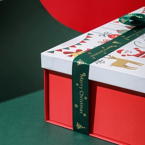 EVERWIN <b>Christmas</b> Magnetic Gift <b>Box</b> With Ribbon Rigid Paperboard Premium Lid Base Folding Packing Gift Boxes For Small Business - Product Image 4