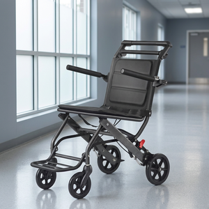 DIVOUS D9002 Fauteuil roulant manuel pliable ultra-léger en alliage d'aluminium de haute qualité certifié CE pour personnes handicapées et personnes âgées - Product Image 1