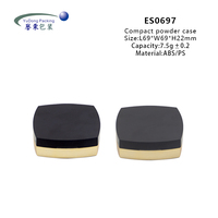 Vente en gros Récipient à poudre à double étage personnalisé Boîte à poudre en plastique vide avec miroir Emballage cosmétique recyclable