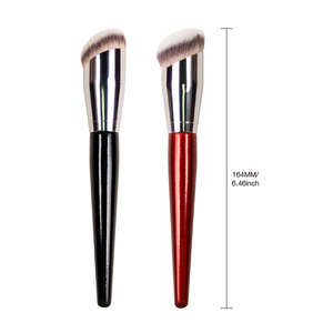 Pinceau de contour incliné à manche en bois, marque privée, professionnel, sans cruauté, pour usage quotidien - Product Image 2