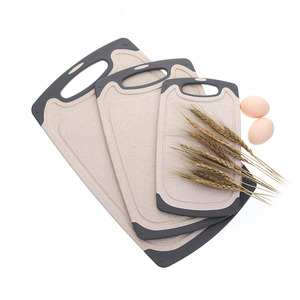kitchen accessories tools wheat straw plastic cutting board set kitchen chopping board