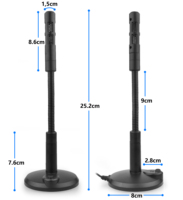 Microphone à condensateur omnidirectionnel à col de cygne USB filaire - Léger et portable pour le streaming sur ordinateur, les jeux, les conférences