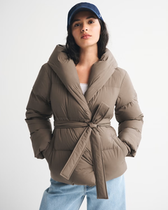 Manteau d'hiver chaud en duvet pour femme, design personnalisé, col oversize chic, court et matelassé - Product Image 3