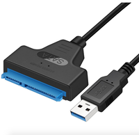 Konverter Eksternal Adaptor Hard Drive SATA Ke USB 3.0 Hingga 2.5 Inci SATA III untuk Transfer Data HDD SSD