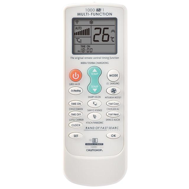 CHUNGHOP K-830ES Universal AC Remote Controller with LCD Display and Brand Button Pairing