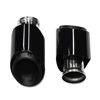 SYPES voiture acier inoxydable fibre de carbone système de pointe d'échappement Quad silencieux pointe tuyaux d'échappement pour 2011-2014 porsche Cayenne 958-1
