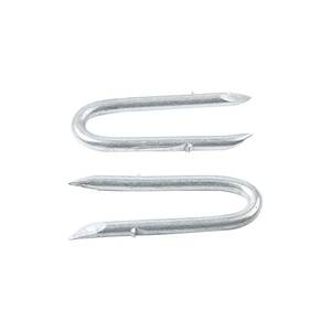 Clous en U galvanisés, <span class=keywords><strong>agrafes</strong></span> robustes pour clôtures, pour la fixation de clôtures en treillis métallique sur poteaux en bois - Product Image 3