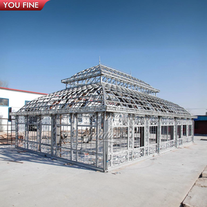 Victoriaanse stijl ijzeren kas tuinpaviljoen tuinhuisjes glazen trouwglazen huis - Product Image 4