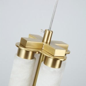 Lámpara de Araña LED de Alabastro Natural para Decoración del Hogar, Minimalista, Blanco Cálido, Moderna, Colgante de Mármol Cilíndrico para Sala de Estar o Villa - Product Image 4