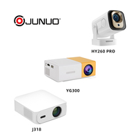 Projecteur portable mini LED DCOLOR YG300 avec prise en charge 4K, WiFi 2.4G/5G intégré, haut-parleurs stéréo HIFI, LCD, Android 11, 20 ANSI Lumens