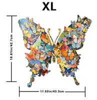 Nouveau puzzle 2D en bois en forme de papillon Art Déco, à assembler soi-même, en boîte, décoration intérieure interactive, cadeau d'anniversaire pour adulte, décoration murale